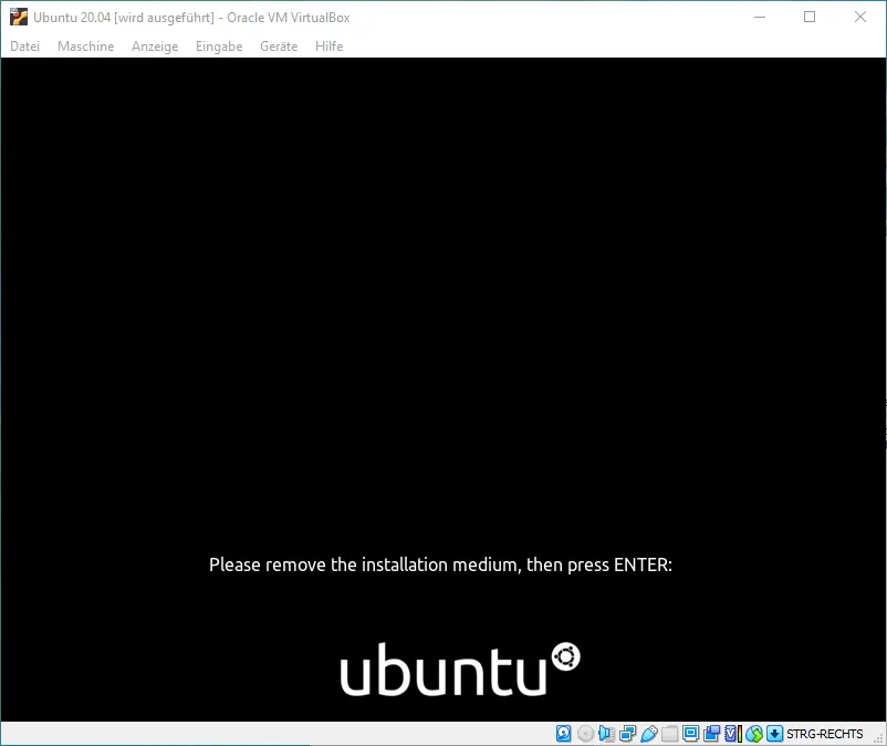 Bild: Schwarzes Bild mit Text: Remove Medium.