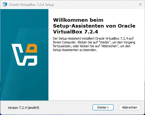 Bild: Start Setup Assistent.